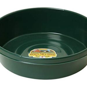 Little Giant® Plastic Utility Pan | Feed Pan | Durable & Versatile Livestock Feeding Bucket | Made in USA | 3 Gallon | Green