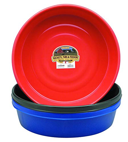 Little Giant® Plastic Utility Pan | Feed Pan | Durable & Versatile Livestock Feeding Bucket | Made in USA | 3 Gallon | Green