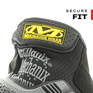 Mechanix Wear: M-Pact Work Gloves with Secure Fit, Work Gloves with Impact Protection and Vibration Absorption, Safety Gloves for Men (Black/Grey, Large)