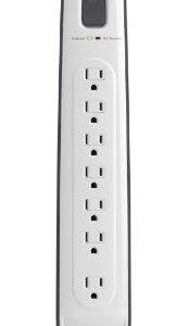 Belkin 7-Outlet AV Power Strip Surge Protector with 8-Foot Power Cord, 2000 Joules (BSV701-08-WM)