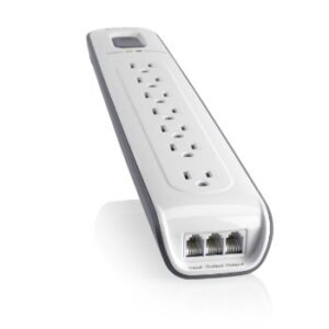 Belkin 7-Outlet AV Power Strip Surge Protector with 8-Foot Power Cord, 2000 Joules (BSV701-08-WM)