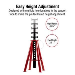 Sunex 1410 10-Ton, High Height, Pin Type, Jack Stands, Pair