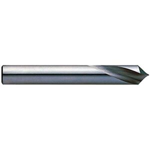 keo 34140 solid carbide high performance nc spotting drill bit, uncoated (bright) finish, round shank, right hand flute, 90 degree point angle, 1/4" body diameter, 2-1/2" overall length