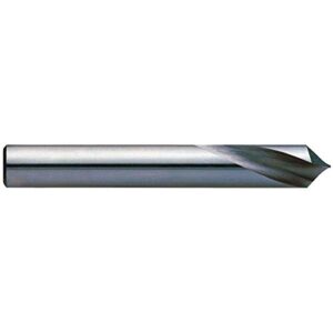keo 38123 cobalt steel nc spotting drill bit, uncoated (bright) finish, round shank, right hand flute, 82 degree point angle, 1/2" body diameter, 3-3/4" overall length