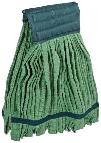 Impact LF0006 Microfiber Tube Wet Mop with Canvas Headband, Large, Green (Case of 12)