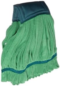 impact lf0022 microfiber tube wet mop with canvas headband, x-large, green (case of 12)