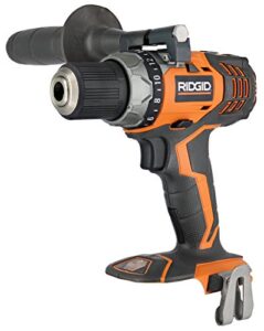 ridgid fuego r86008 18v lithium ion 1650 rpm cordless compact 2 speed drill / driver with led grip light and keyless chuck (battery not included, power tool only)