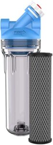 pentair omnifilter u30 filter system, 10" premium standard water filtration system with bypass valve-in-head, 3/4" npt, includes clear housing, t01 cartridge, wrench and mounting bracket, 5 micron