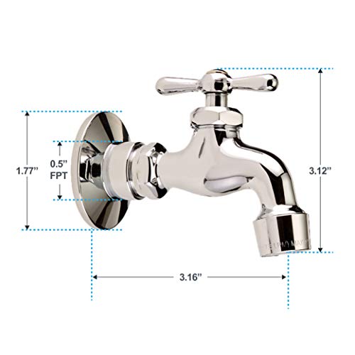 Homewerks 3210-161-CH-B-Z Wall Mount Faucet Chrome