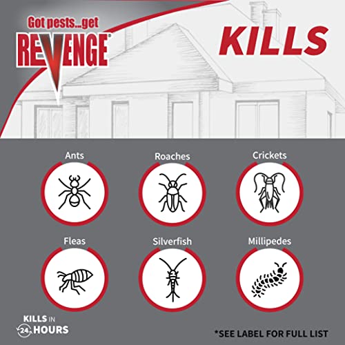 Revenge Ant Killer Granules, 4 lbs. Ready-to-Use Fast Acting Perimeter Treatment for Home Kills Ants, Fleas & Roaches