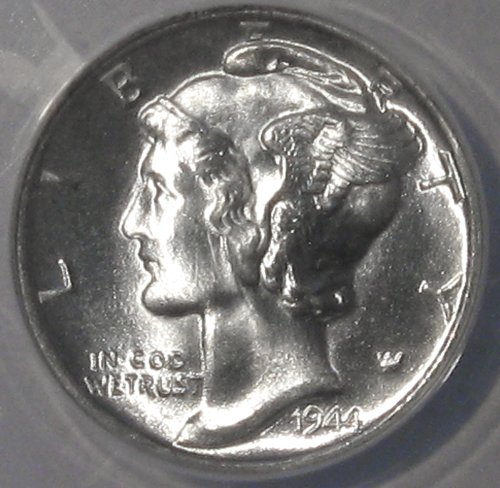 1944 D U. S. Winged Mercury Dime 10 Cent Silver Liberty Old Coin Anacs Certified UNC. MS 67 FSB