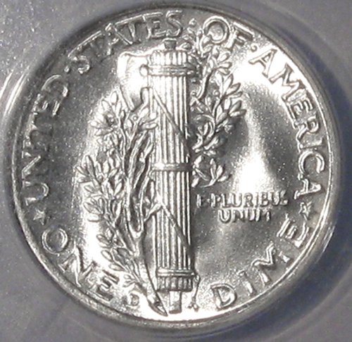 1944 D U. S. Winged Mercury Dime 10 Cent Silver Liberty Old Coin Anacs Certified UNC. MS 67 FSB
