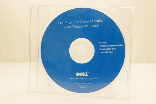 Dell E773c Color Monitor User Documentation Install Disc Year: 2003 April Computer Software Program Install