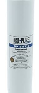 Neo-Pure NP-3M710 SQC Carbon Block Postfilter Replacement Cartridge for the SQC3 and SQC4 Reverse Osmosis Systems Compatible with Water Factory Systems 47-55710G2, 47-55710G2, 47-55710CM