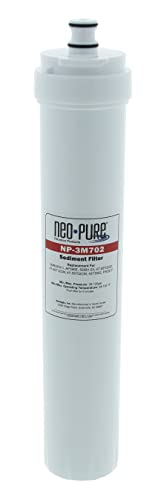 Neo-Pure NP-3M702 Sediment Prefilter Replacement Cartridge for the SQC3 and SQC4 Reverse Osmosis Systems Compatible with AQUA-PURE AP390E, 55581-03, Water Factory 47-55702G2, 47-55712CM, 47-55702CM