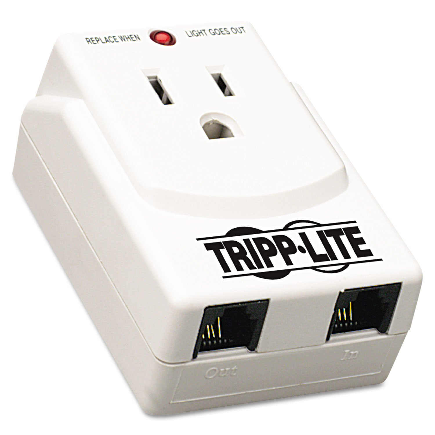 Tripp Lite Travelcube Direct Plug-In Notebook Surge Suppressor 1 Outlet 540 Joules Gray Trptravelcube