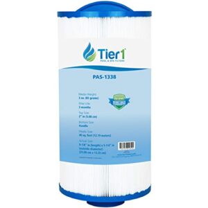 tier1 pool & spa filter cartridge | replacement for jacuzzi 6540-723, pleatco pjw40sc-f2m, filbur fc-2811, unicel 5ch-402 and more | 40 sq ft pleated fabric filter media