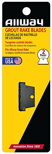 ALLWAY GRB Carbide Grout Rake Replacement Blades, 2 Pack
