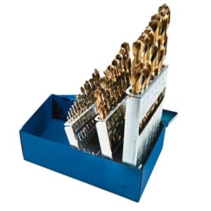 Century Drill & Tool 26129 Pro Grade Cobalt Drill Set, 29 Piece, Made in The USA