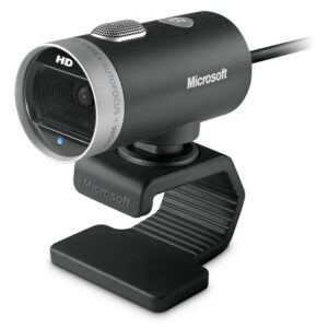 Microsoft LifeCam Cinema,Webcam with built-in noise cancelling Microphone, Light Correction, USB Connectivity, for video calling on Microsoft Teams/Zoom, compatible with Windows 8/10/11/ Mac