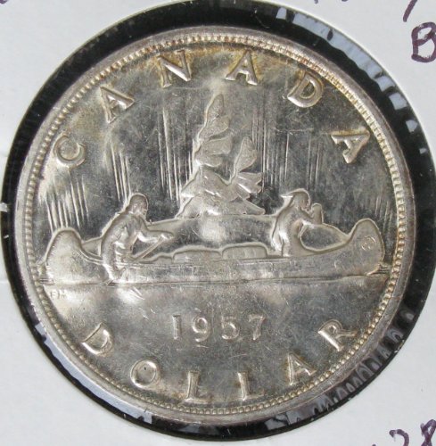 1957 *BU* Canada Silver Dollar