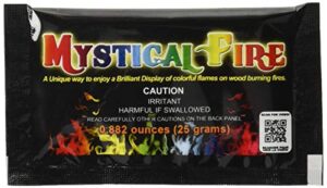 mystical fire flame colorant vibrant long-lasting pulsating flame color changer for indoor or outdoor use 0.882 oz packets 24- count box by mystical fire