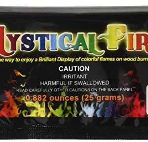 Mystical Fire Flame Colorant Vibrant Long-Lasting Pulsating Flame Color Changer for Indoor or Outdoor Use 0.882 oz Packets 24- Count Box by Mystical Fire