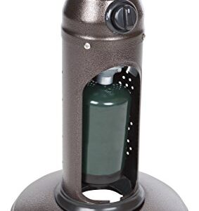 Fire Sense 61322 Portable Patio Heater Outdoor Tabletop Lightweight Propane 10,000 BTU Auto-Shutoff Valve ODS Compliant - Hammer Tone Bronze