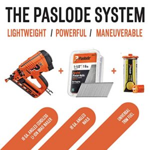 Paslode, Cordless Finish Nailer, 902400, 16 Gauge Angled, Battery and Fuel Cell Powered, No Compressor Needed