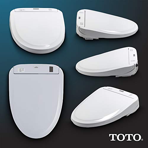 TOTO SW573#01 S300E Electronic Bidet Toilet Cleansing, Instantaneous Water, EWATER Deodorizer, Warm Air Dryer, and Heated Seat, Round, Cotton White