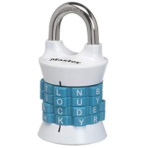 master lock word combination lock, set your own word lock for gym and school lockers, colors may vary, 1535dwd