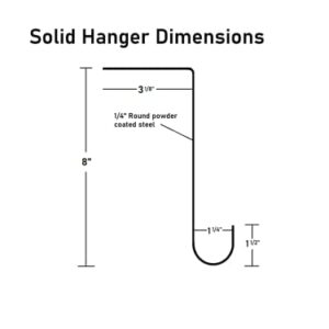 Solid White (6 Pack) Alumahangers ® Made in USA. Powder Coated Steel for Non Insulated Solid Patio Cover Hanger - Easy to use and Great for The Heavier Decorating Items! 3"x 8"