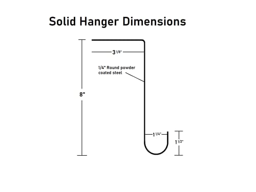 Solid White (6 Pack) Alumahangers ® Made in USA. Powder Coated Steel for Non Insulated Solid Patio Cover Hanger - Easy to use and Great for The Heavier Decorating Items! 3"x 8"