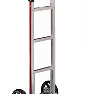 Magliner HMK111AA1 Aluminum Hand Truck, Horizontal Loop Handle, 14" x 7-1/2" Aluminum Diecast Nose Plate, 500 lb Capacity