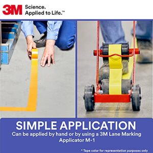 3M Vinyl Tape 471, 2 in x 36 yd, Yellow, 1 Roll, Yellow Floor Tape, Paint Alternative for Floor Marking, Social Distancing, Color Coding, Safety Marking