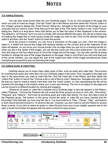 TEACHUCOMP Video Training Tutorial for OneNote (One Note) v. 2010 & 2007 DVD-ROM Course and PDF Manual