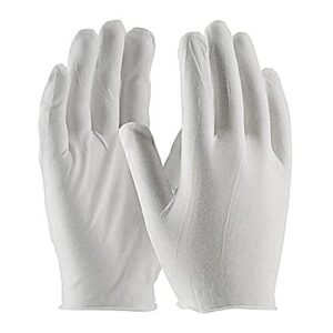 protective industrial 97-500 cotton lisle economy light weight men's glove liner, white (pack of 12)