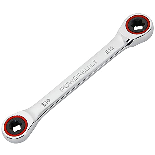 Powerbuilt 641760 Ratcheting Double Box-End E-Star Wrench - E10/E12