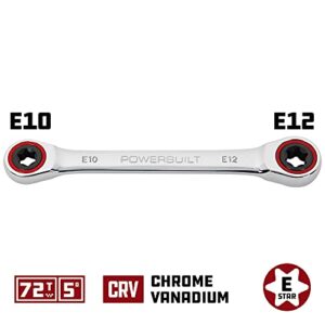 Powerbuilt 641760 Ratcheting Double Box-End E-Star Wrench - E10/E12