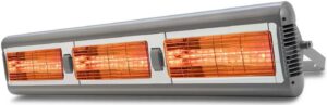 solaira infrared heater, 6.0kw, 208-240v, silver/grey