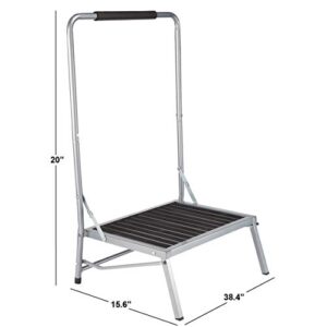 LivingSURE Extra Wide Step Stool with Handle, 20” x 15.6” x 38.4”