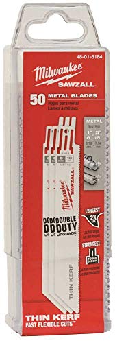 MILWAUKEE THIN KERF SAWZALL BLADE, 6 IN., 18 TPI, 50 PER PACK