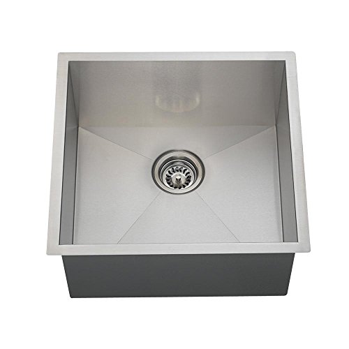 MR Direct 2321s-16 Stainless Steel Sink Undermount 20 in. Single Bowl Kitchen