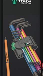 Wera Tools 05073593001 950 SPKL/9 SM N SB Long ARM HEX Key Set, One Size, Multi