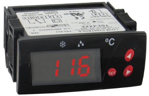 Dwyer Love Series TS2 Digital Temperature Switch, Red Display, 110 VAC Supply Voltage, °F display