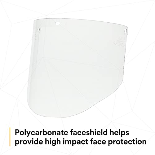 3M Clear Polycarbonate Faceshield WP96, 82701-00000, Molded