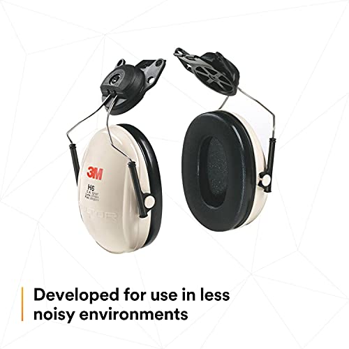 3M Peltor Optime 95 Cap-Mount Earmuffs, Hearing Conservation H6P3E/V, White