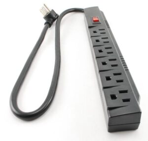 cablesonline, 6 outlet surge strip, horizontal, 90 joules, 24in (2 ft.) cable, (sp-002)