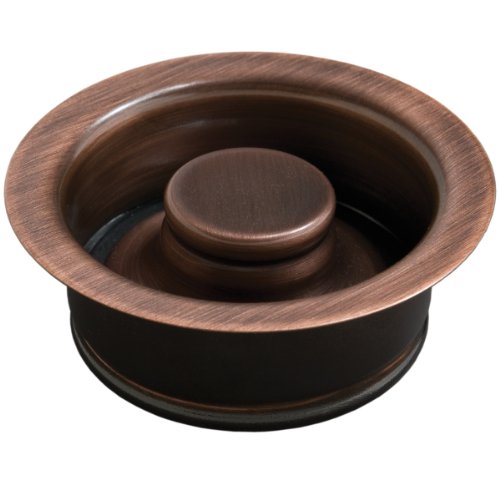 Sinkology TDD35-AC Kitchen Sink Solid Brass ISE Disposal Flange Drain with Stopper in Antique Copper