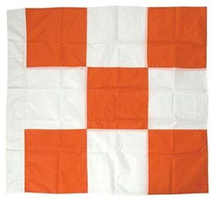 safety flag apf2g 36 by 36 airport flag, orange and white